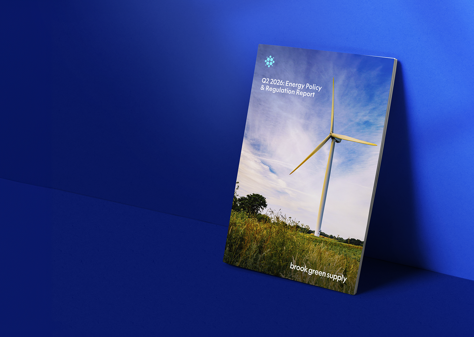 Preview of the report leaning against a blue background