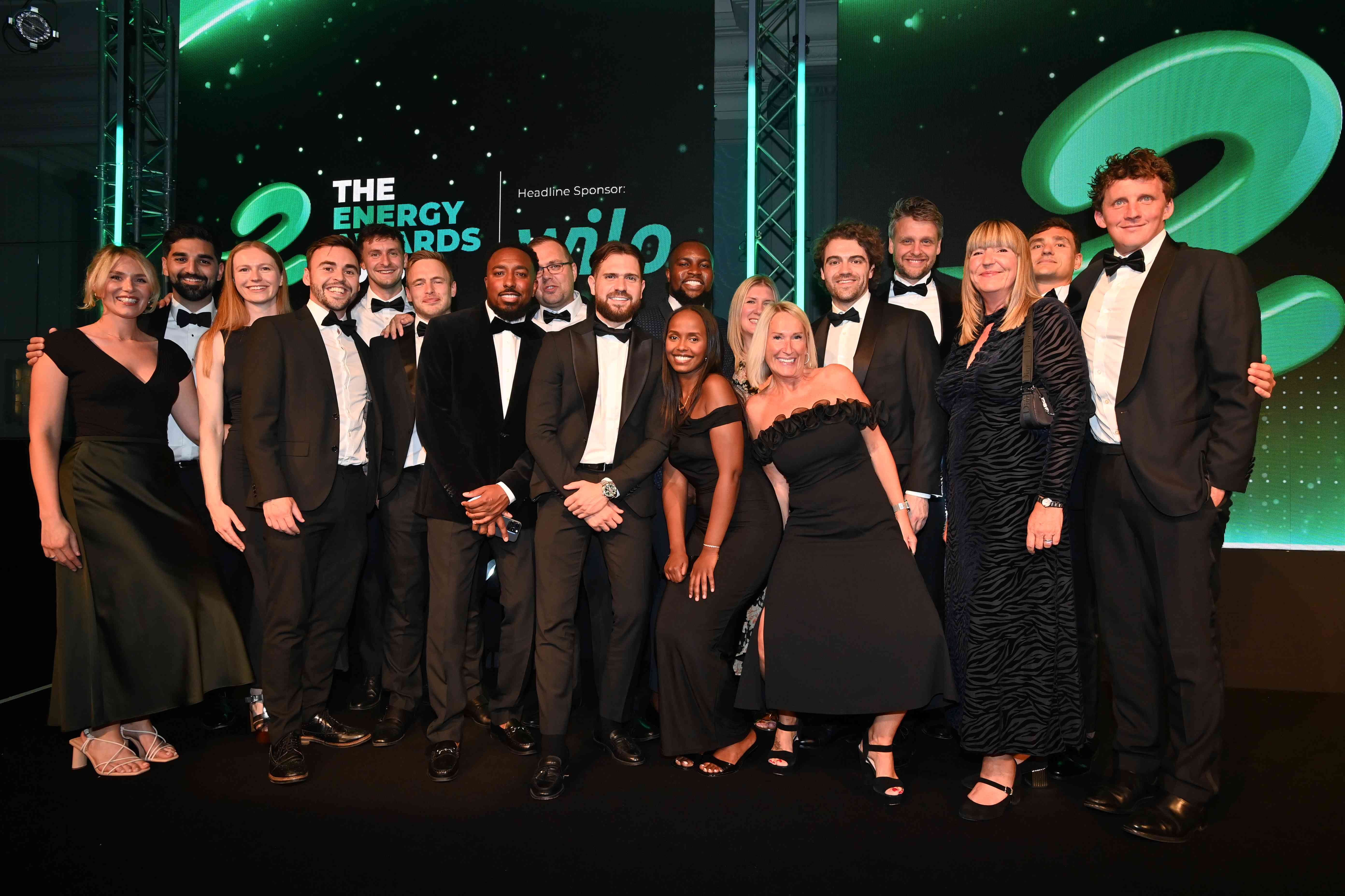 The Brook Green Supply team in black tie at an awards show