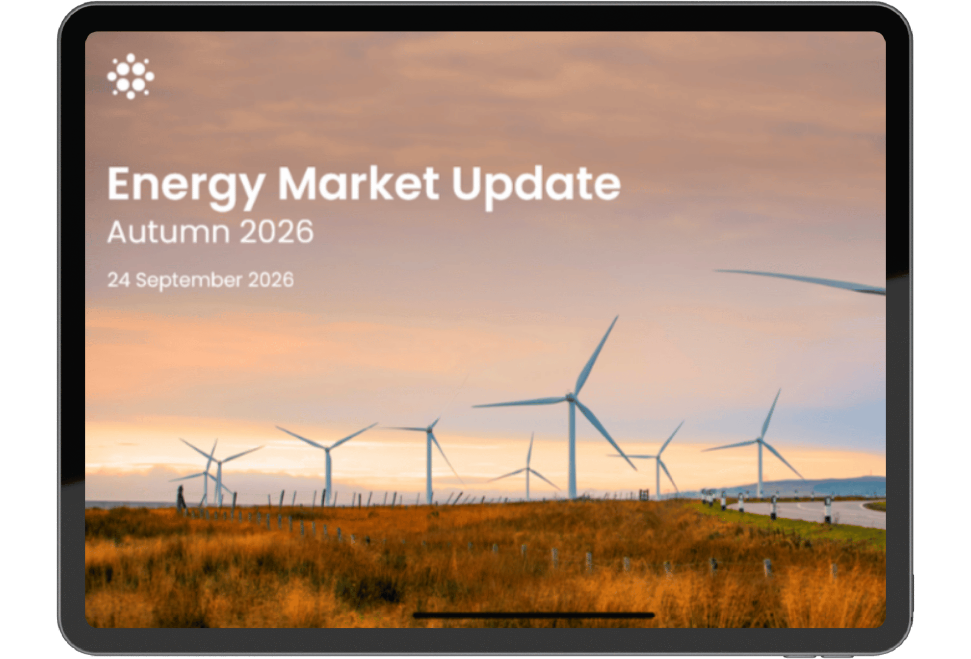 preview of the webinar on a iPad screen