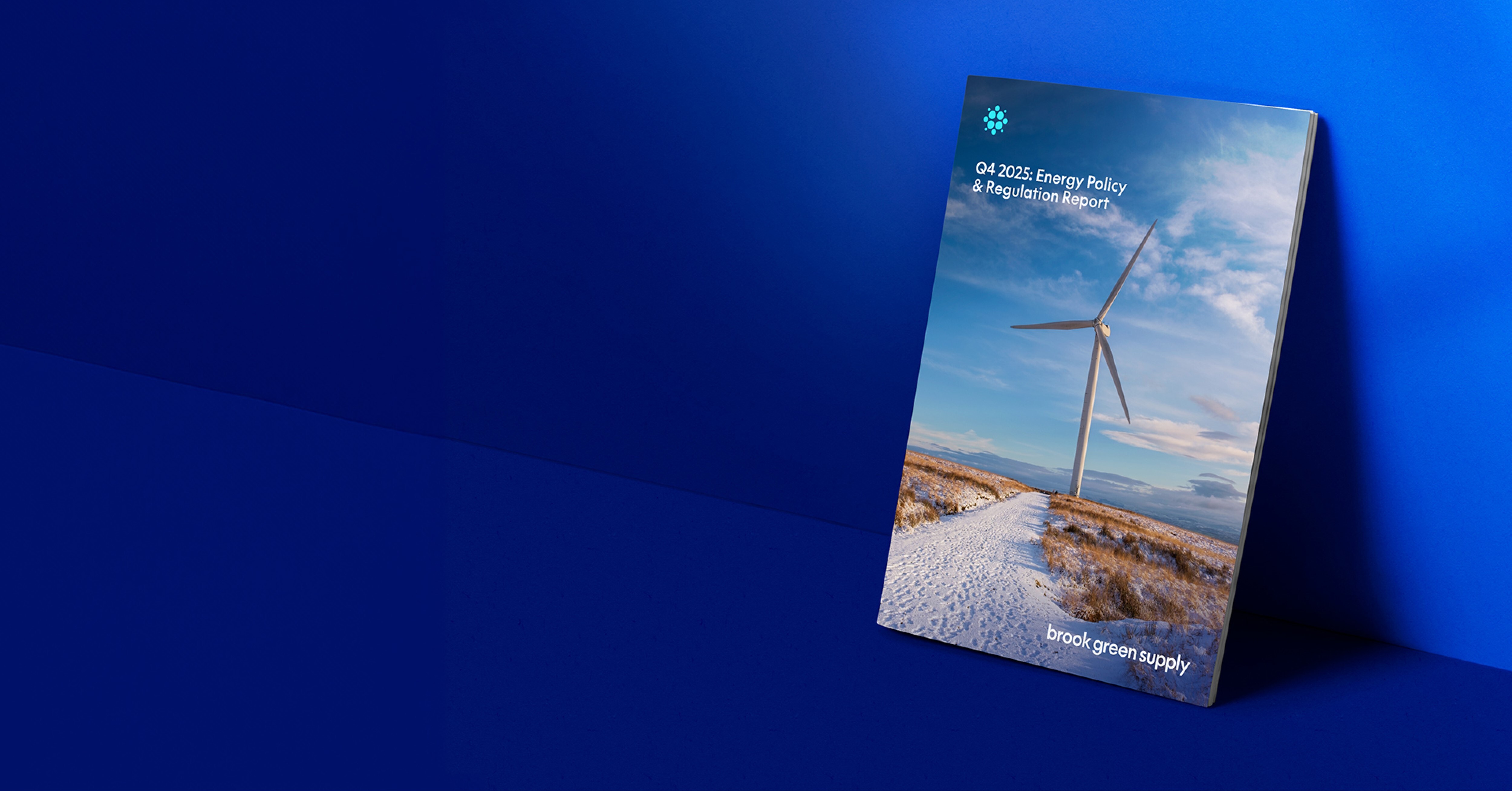 Report visual against blue background.